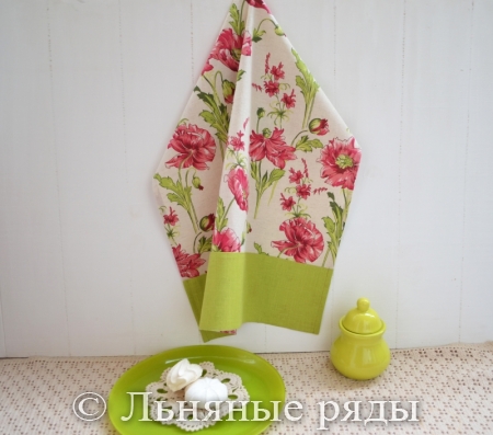 полотенце с цветами