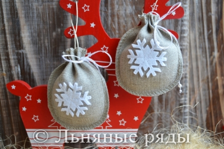 шары на ёлку из ткани для небольших новогодних подарочков